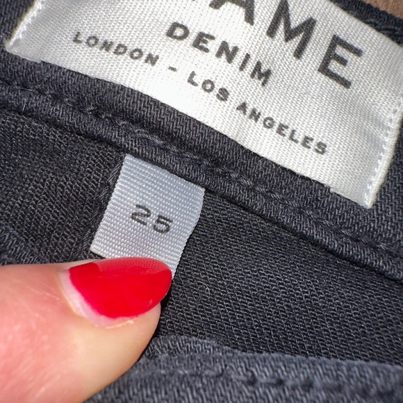 FRAME Le Forever Karlie Flare High-rise Jeans In Black size 25 - Picture 7 of 12